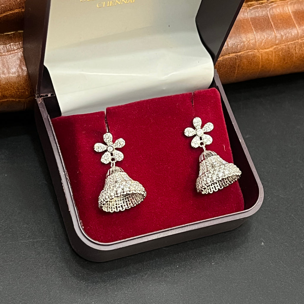 Silver Ladies Jimki Floral Crystal 925