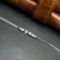 Silver Ladies Bracelet Butterfly White Blossom Two Link 925