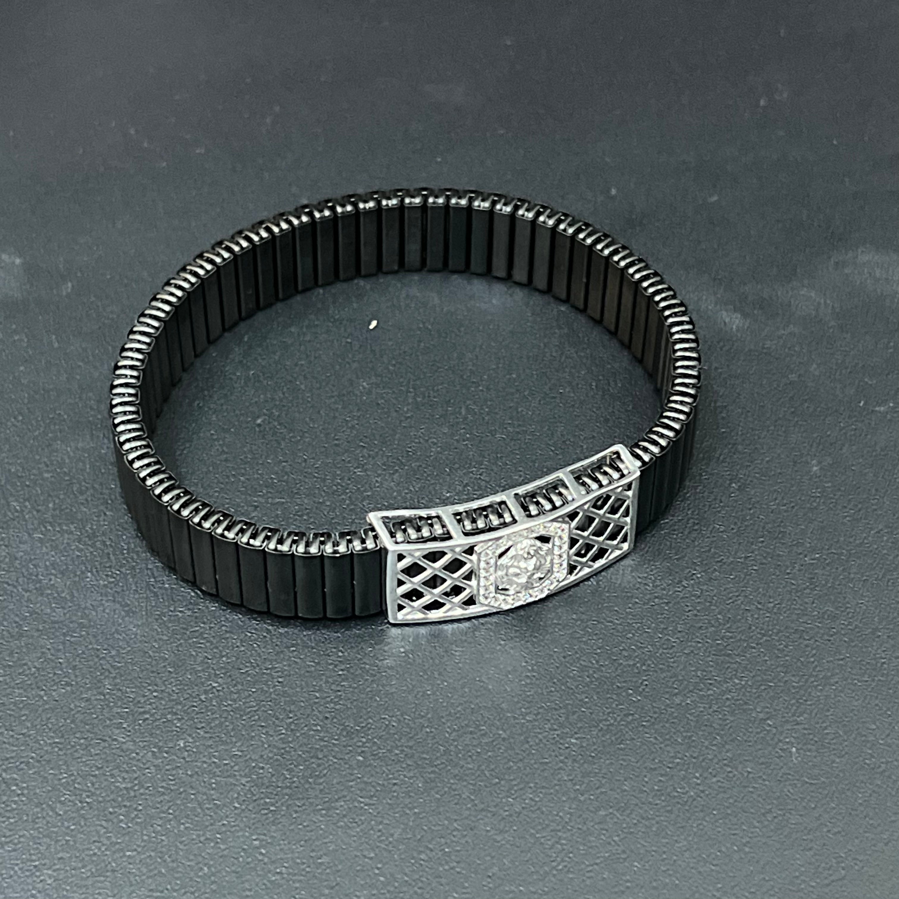 Silver Mens Flexible Bracelet FB1 925
