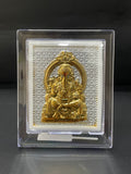 Silver Ganesh Gold Finished Frame 999 S