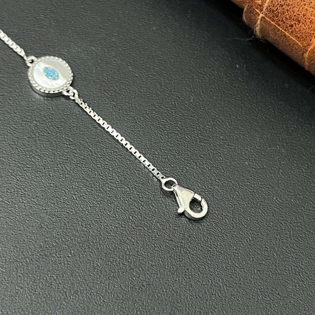 Silver ladies Bracelet Circle MOP 925