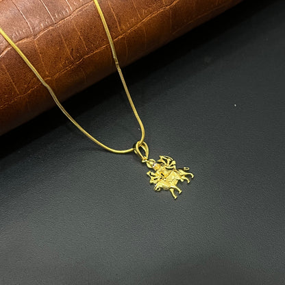 Silver Mata Rani Gold Finished Pendant