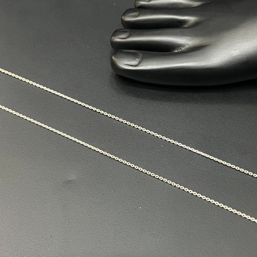 Silver Ladies Anklet Slim Links