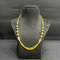 Silver Ladies Chain Elegant Dual Layer Bead Mala Gold Finish 925