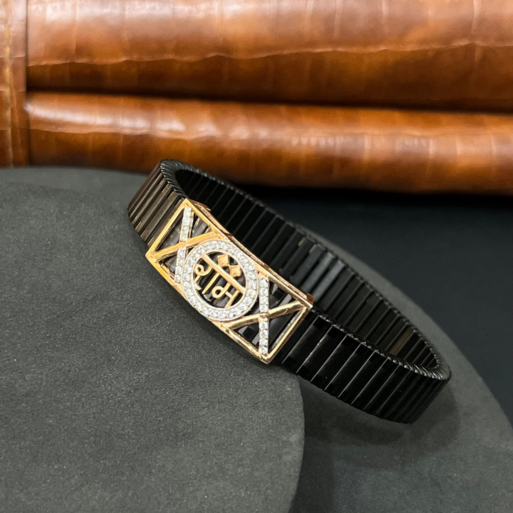 Silver Mens Flexible Bracelet RAM 925