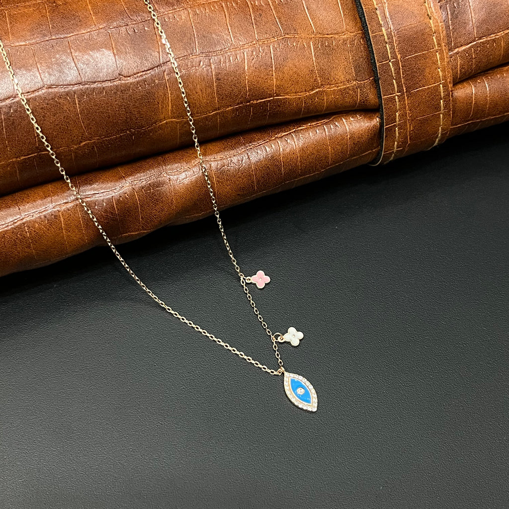 Silver Ladies Chain Rosegold Clover Colourful
