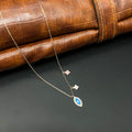 Silver Ladies Chain Rosegold Clover Colourful