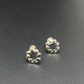 Silver Studs Circle Heart Design