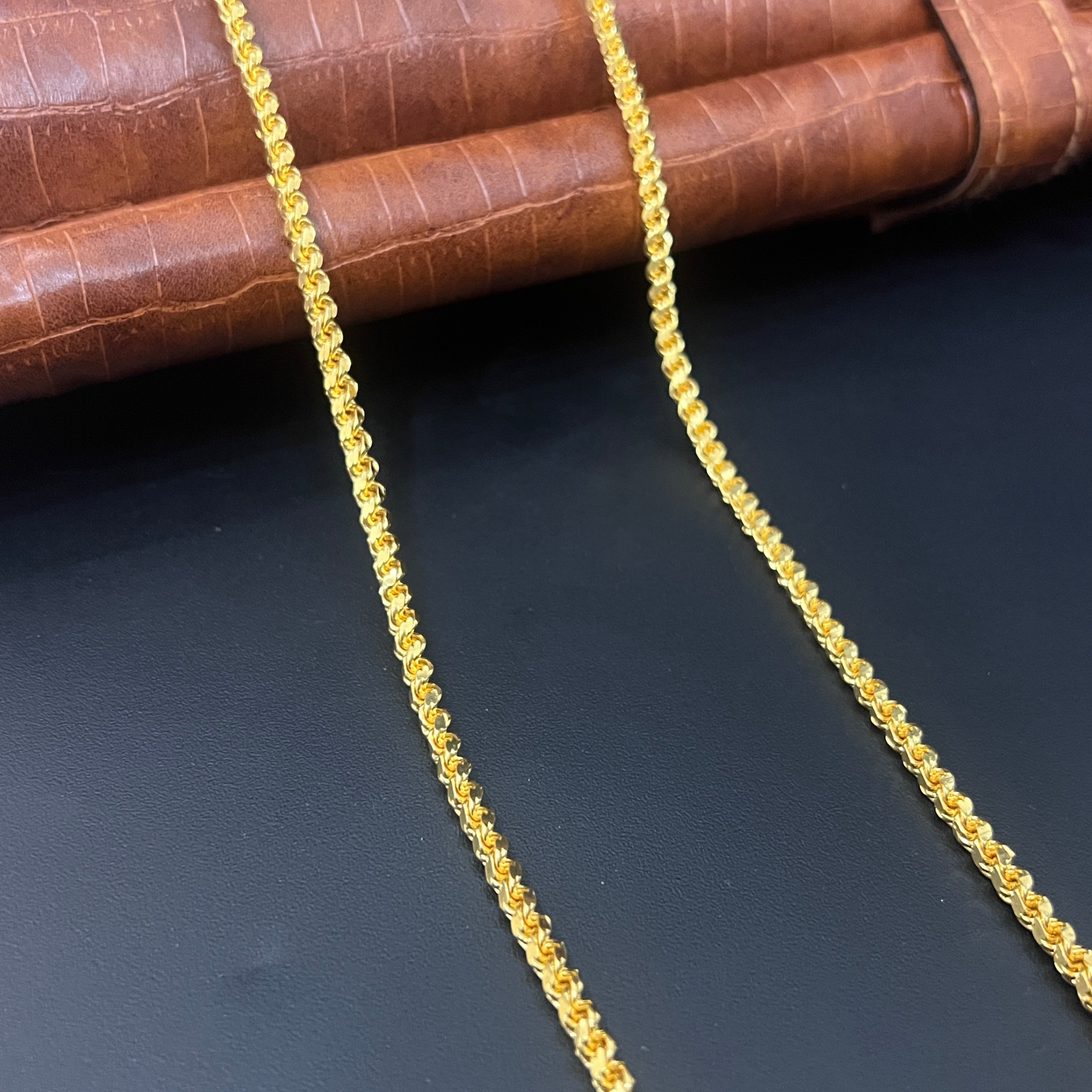 Silver Thali Saradu Plain Muruku Gold Finish  925