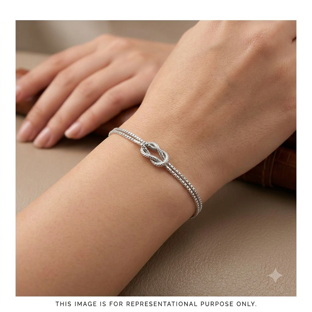 Silver Unisex Bracelet Knot Type 925