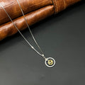 Silver Ladies Chain Saturn Maroon Stone