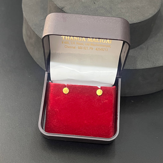 Gold Studs Plain Dot