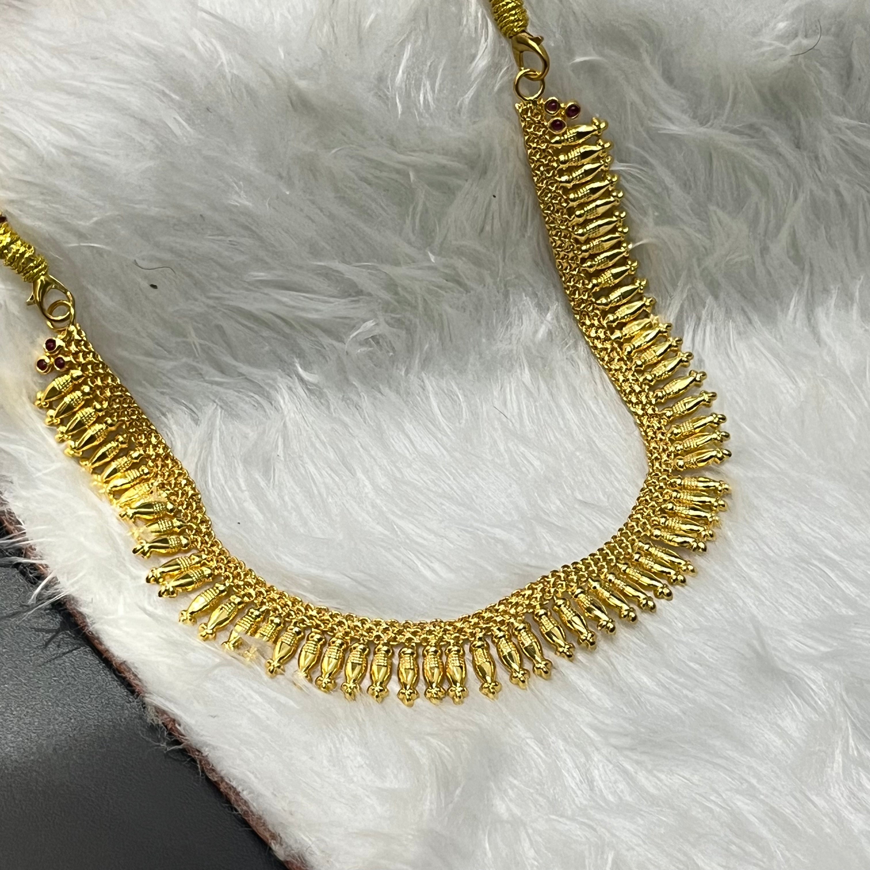 Silver Kerala Kutchi Necklace Gold Finished 925
