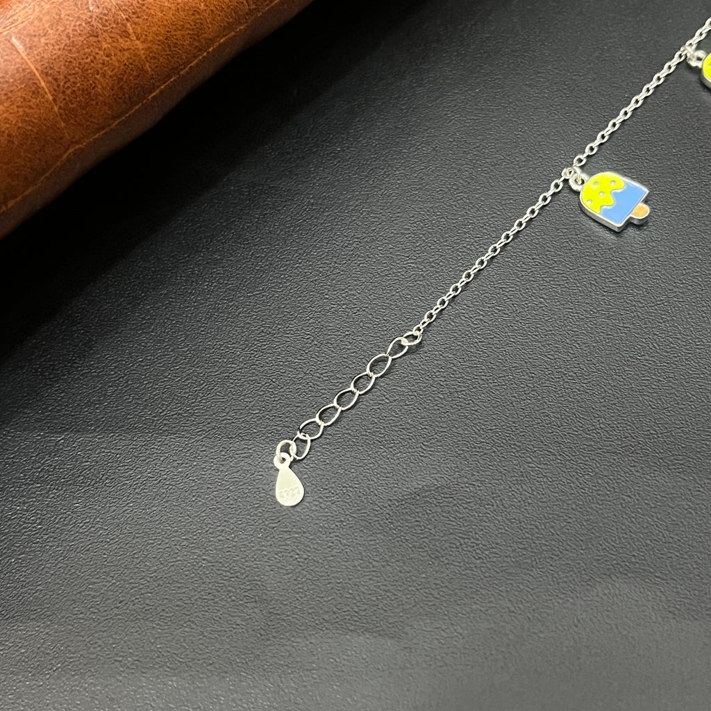 Silver Baby Bracelet Ice Cream Charms