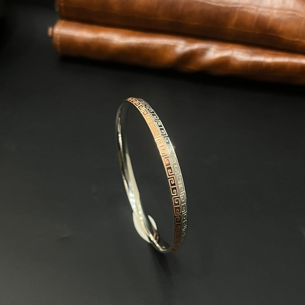 Silver Mens Kada Rosegold Finished Imported 925 R02