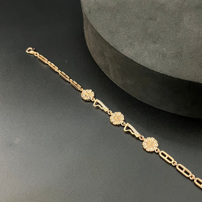 Silver Ladies Bracelet Flower RG