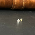 Silver Mens Triangle Stone Single Ear Stud 925