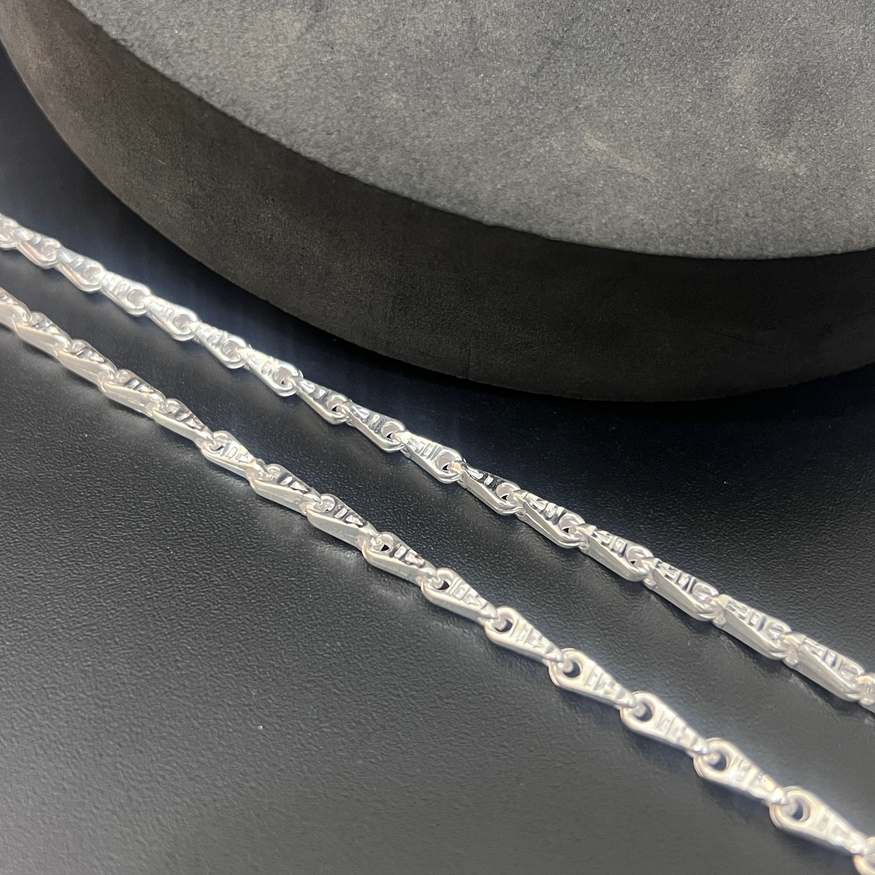 Silver Mens Chain Royal Petal Link 925