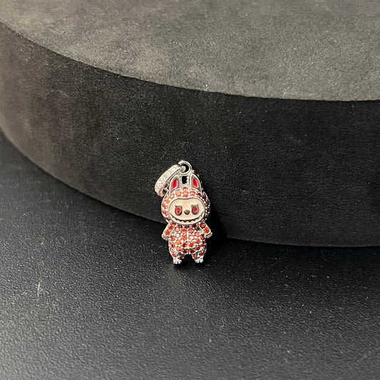 Silver Labubu Pendant
