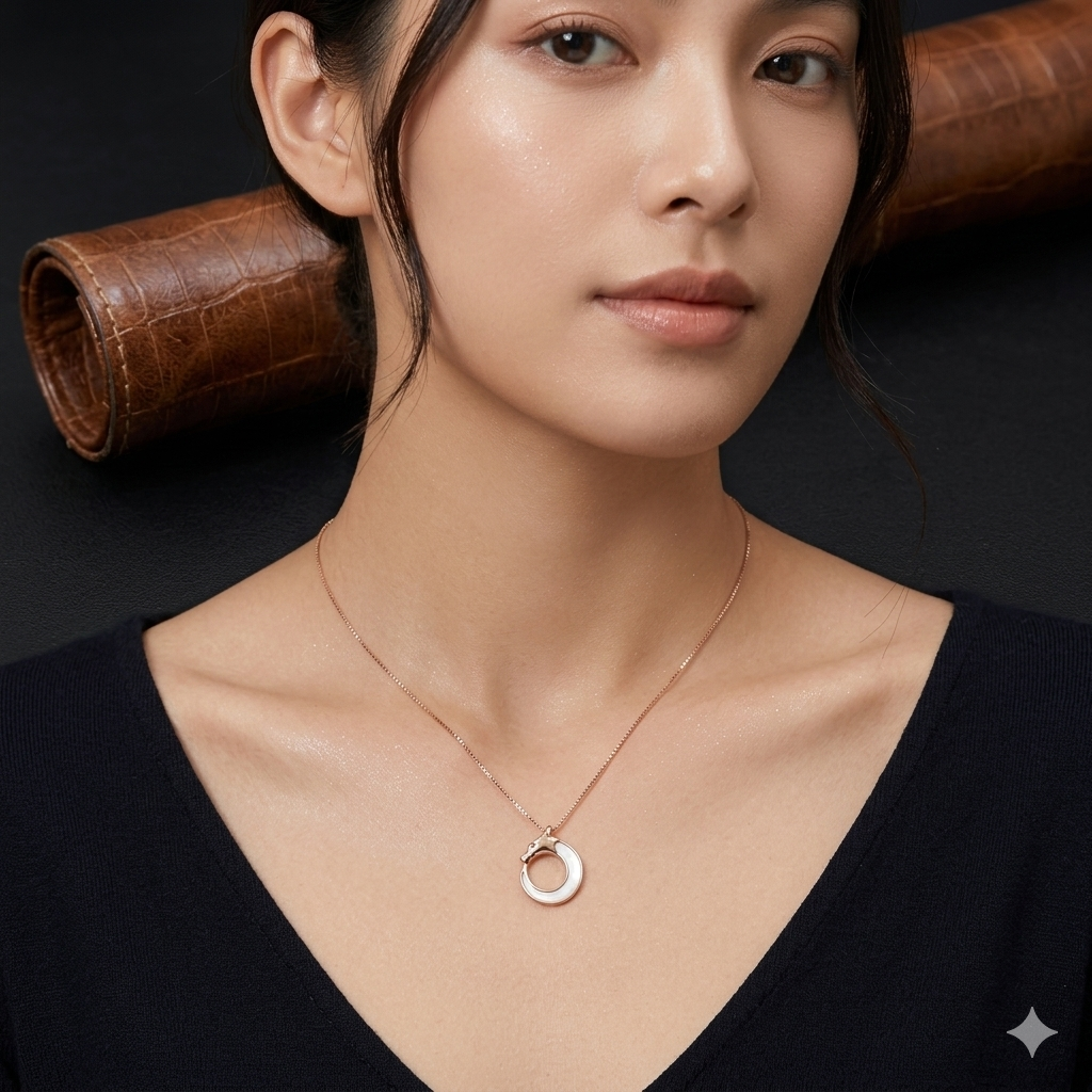 Silver Ladies Chain Snake Rosegold