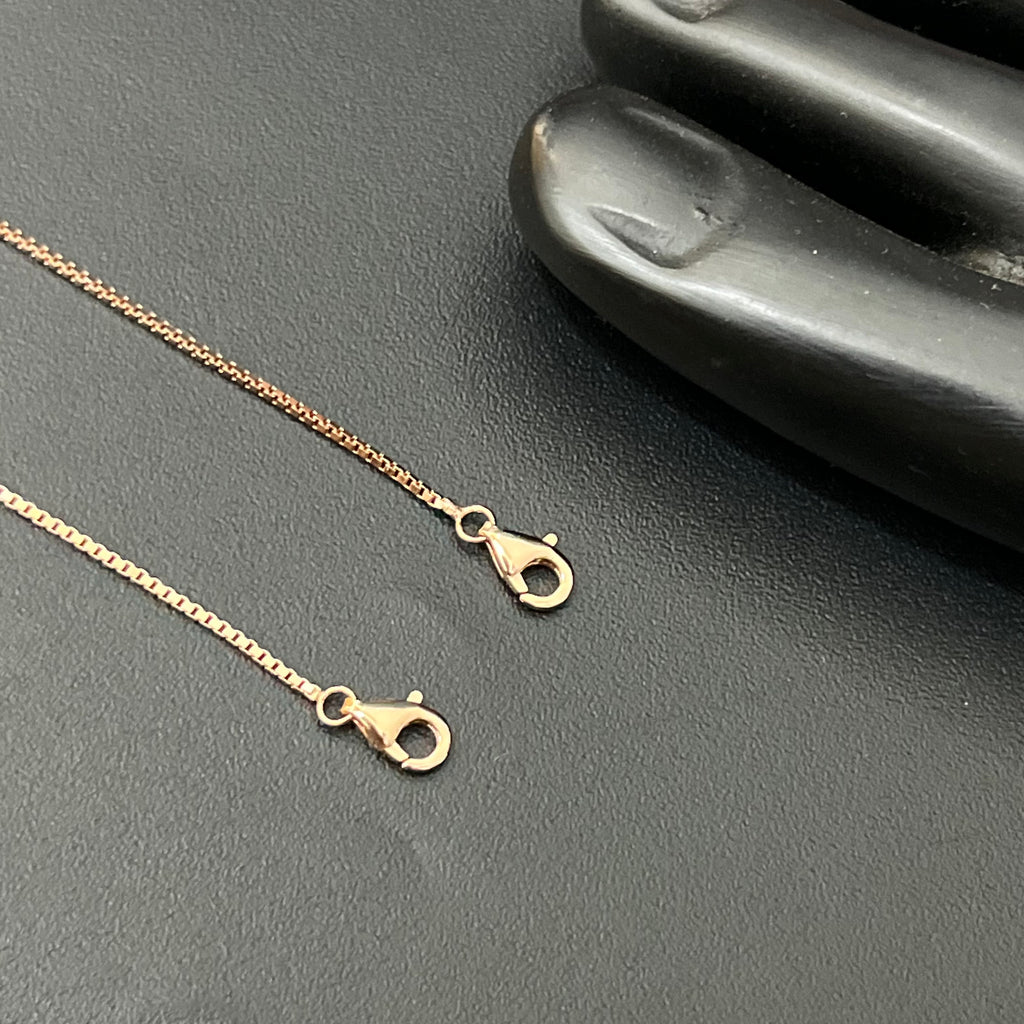 Silver Ladies Anklet Petals Rosegold 925