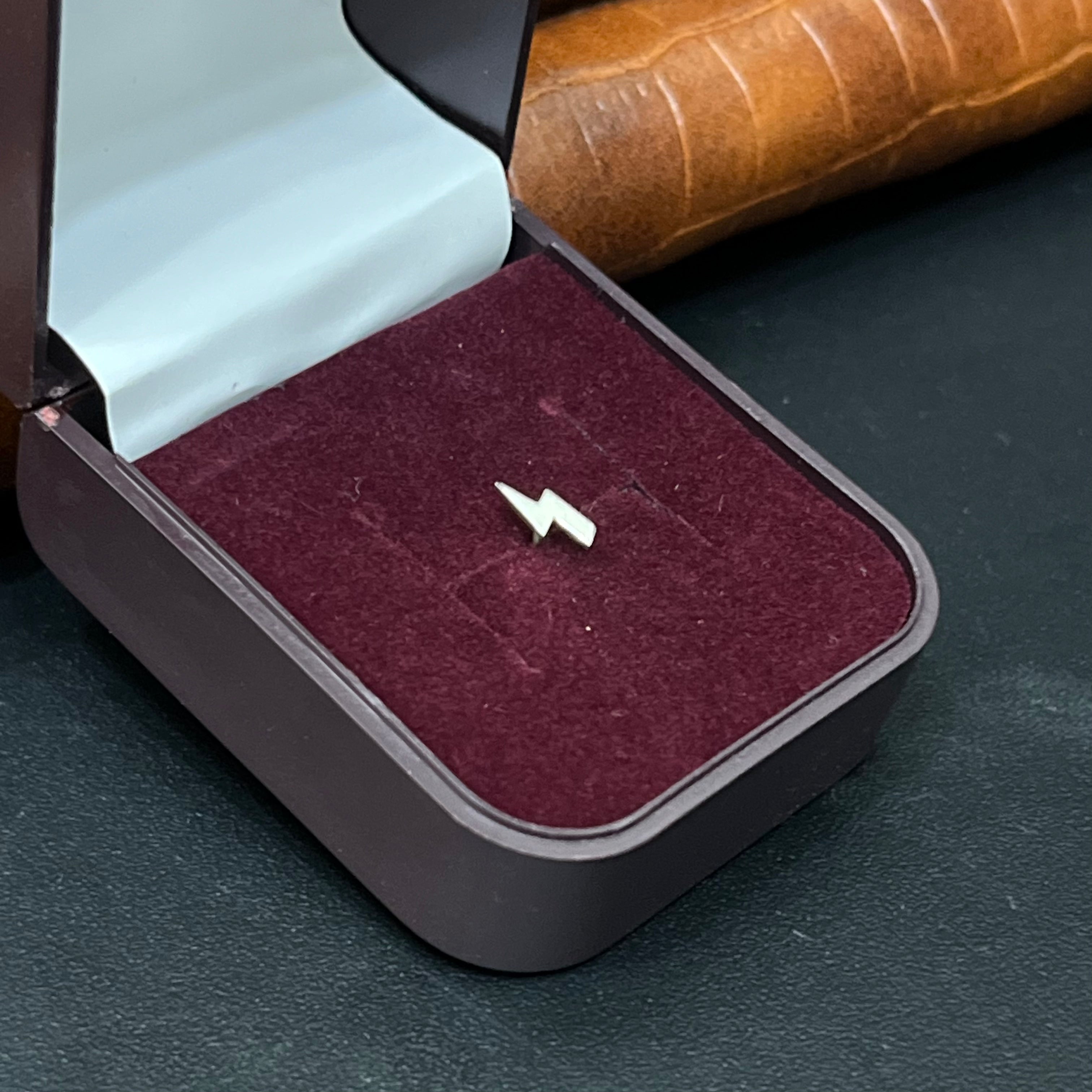 Silver Mens Thunder Stud Single Ear 925