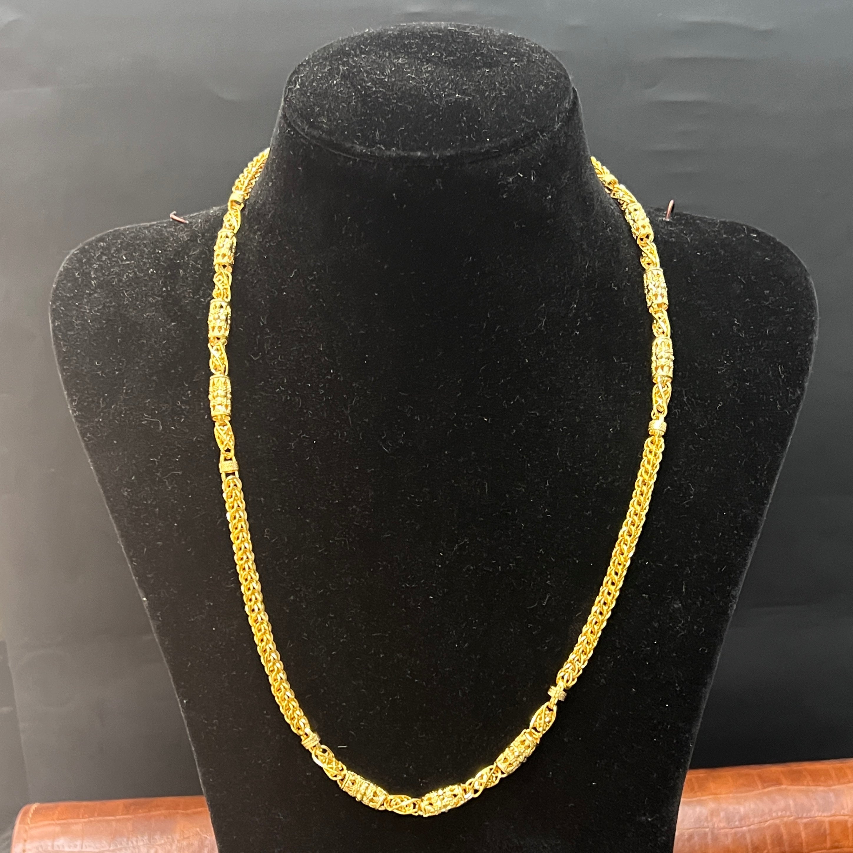 Silver Mens Chain Italian Gold Finished
