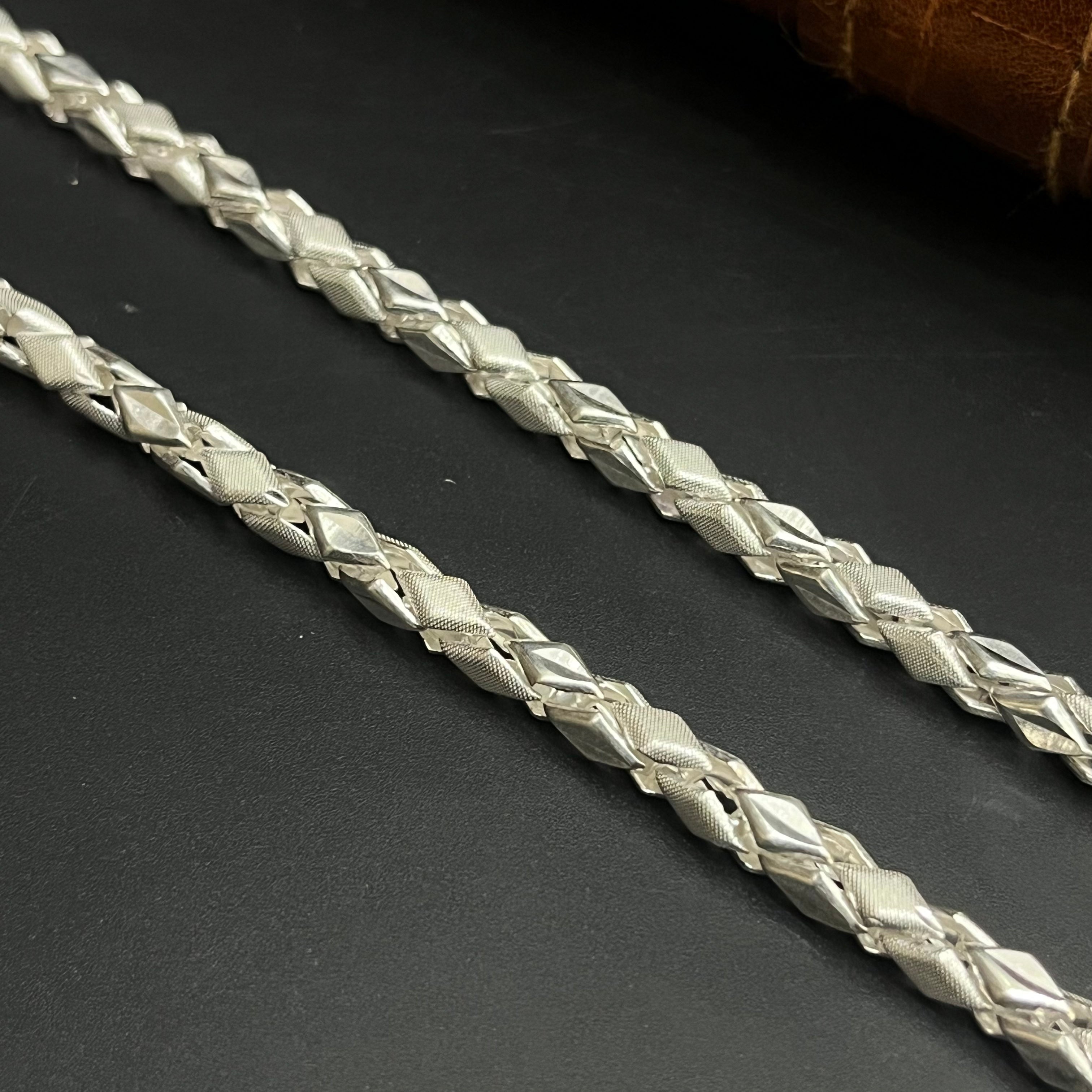 Silver Mens Chain Premium Kathli Cut MatDisc Editon M03 925