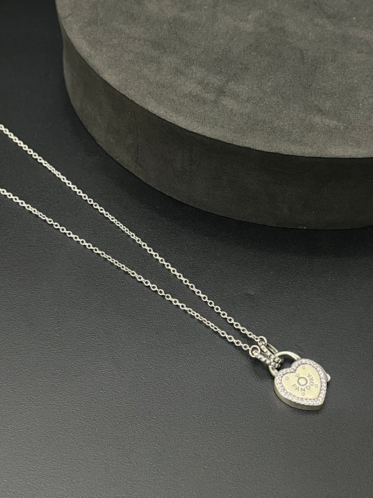 Ladies Silver Chain Lock