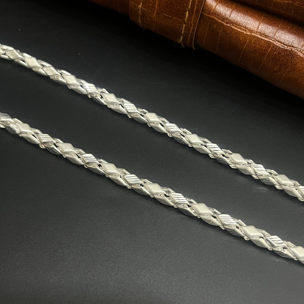Silver Mens Chain Premium Kathli Cut MatDisc Editon M02 925