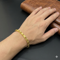 Silver Mens Bracelet Double Kathli Gold Polish