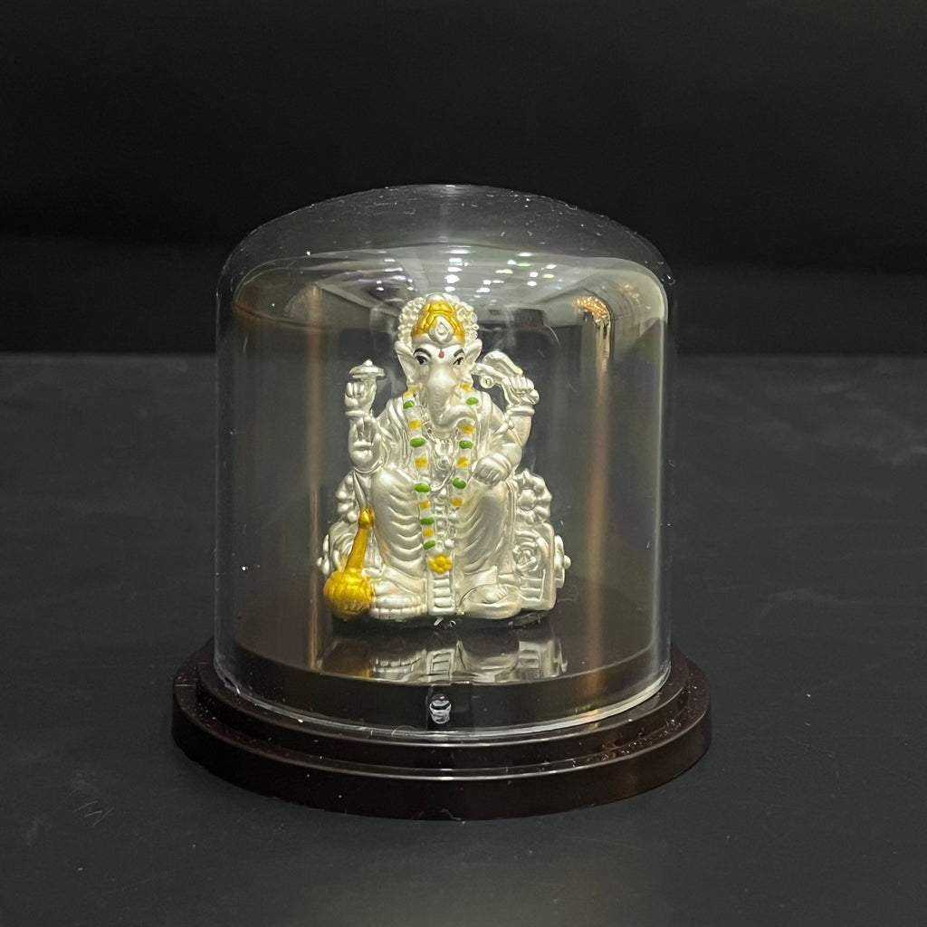Silver Idol Lalbaugh Ganesha Gold Finish DS02 999