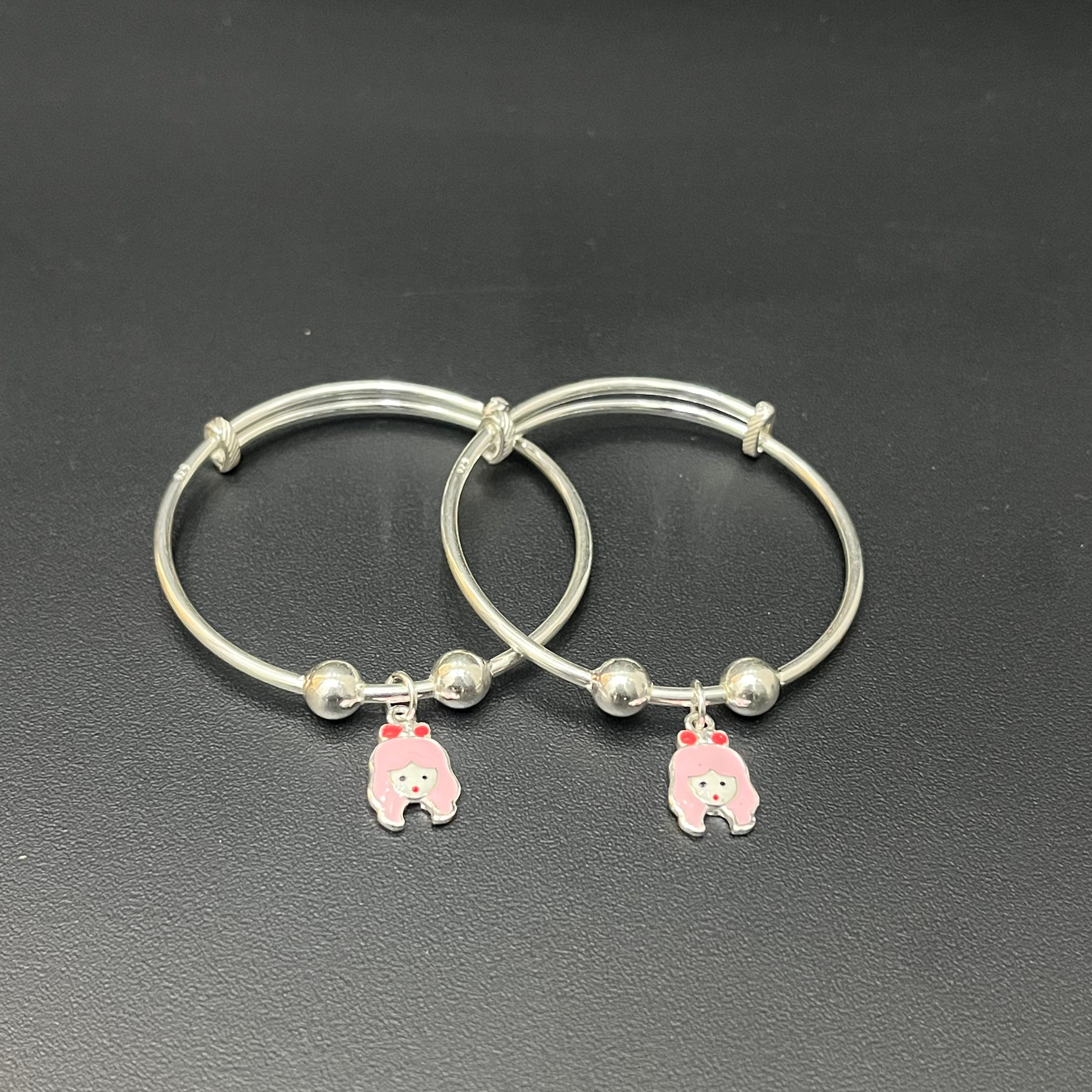 Silver Baby kada Hanging Charms Doll