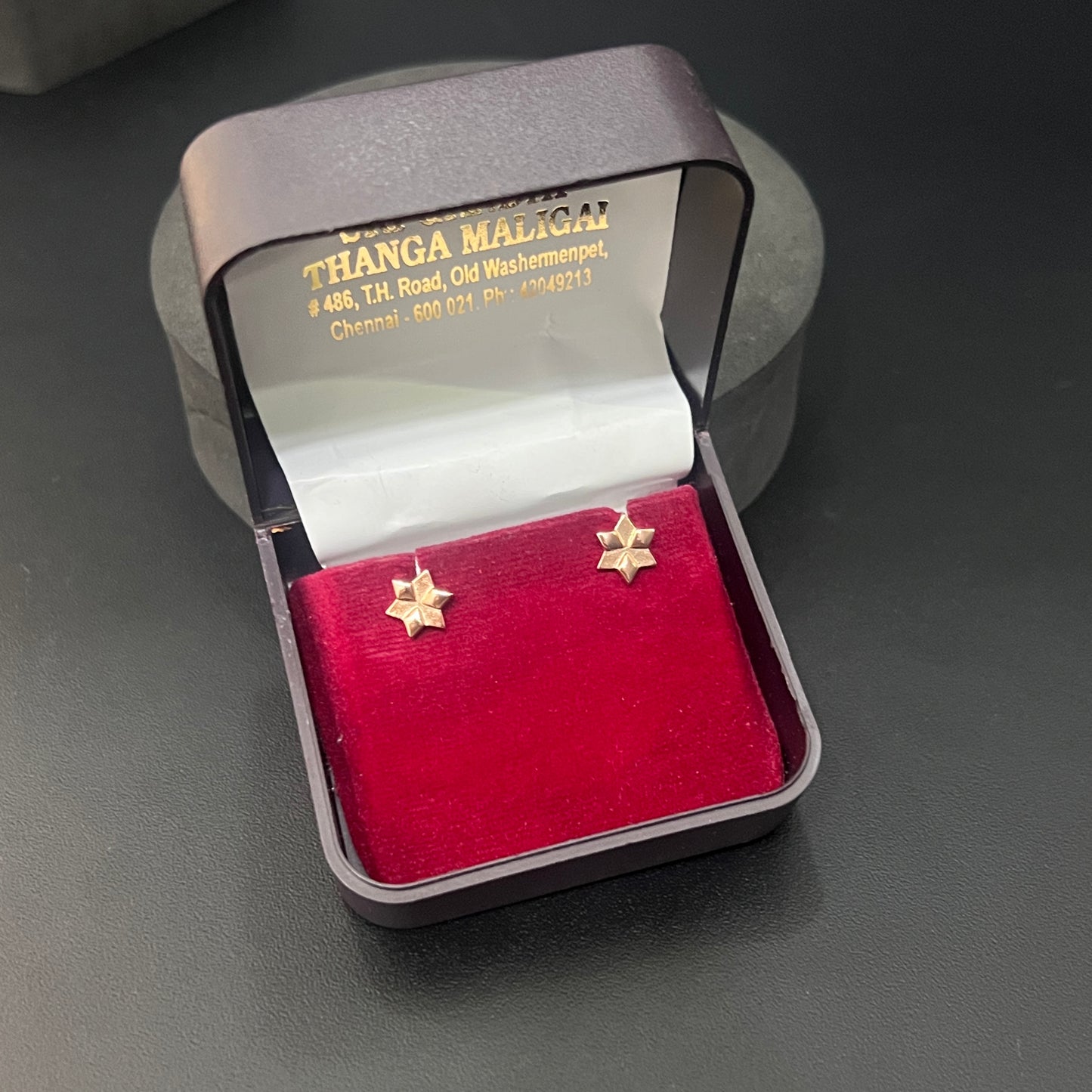 Silver Rosegold Studs Star Hexagon