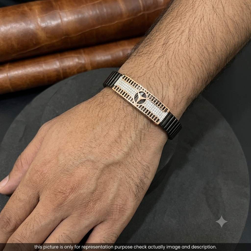 Silver Mens Flexible Bracelet Merc 925