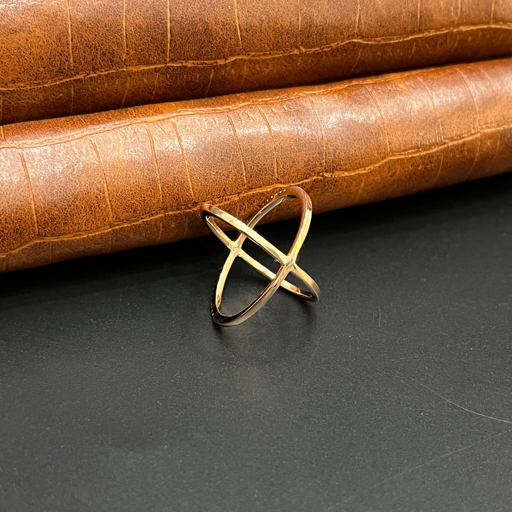 Silver Ladies Vanki Ring Rose Gold 925