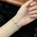 Silver Ladies Bracelet White Stone