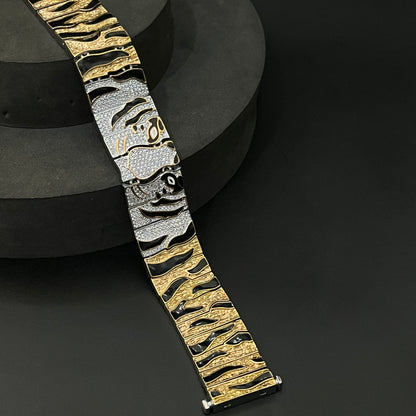 Silver Mens Tiger Bracelet Premium
