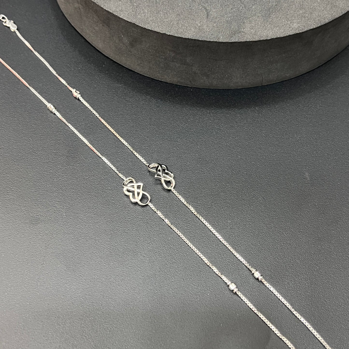 Ladies Anklet Infinity & Heart design