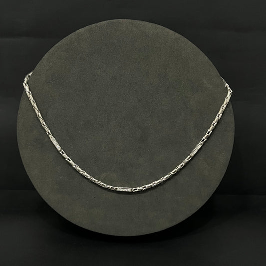 Silver Mens Chain Choco Oval Kathli