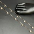 Silver Ladies Anklet Nature Bloom Drop Rose Gold 925