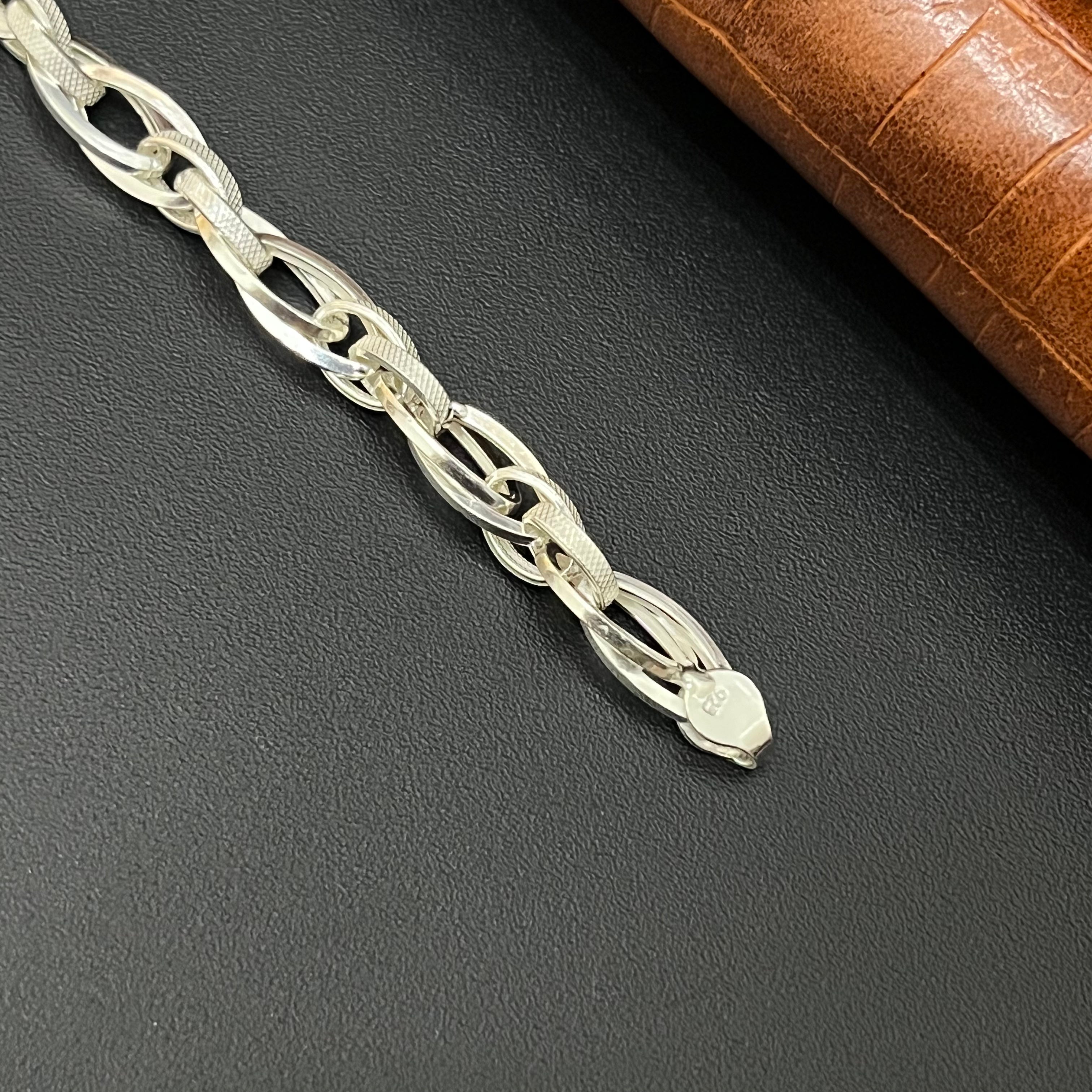Silver Mens Bracelet Indo Italy MS04 925