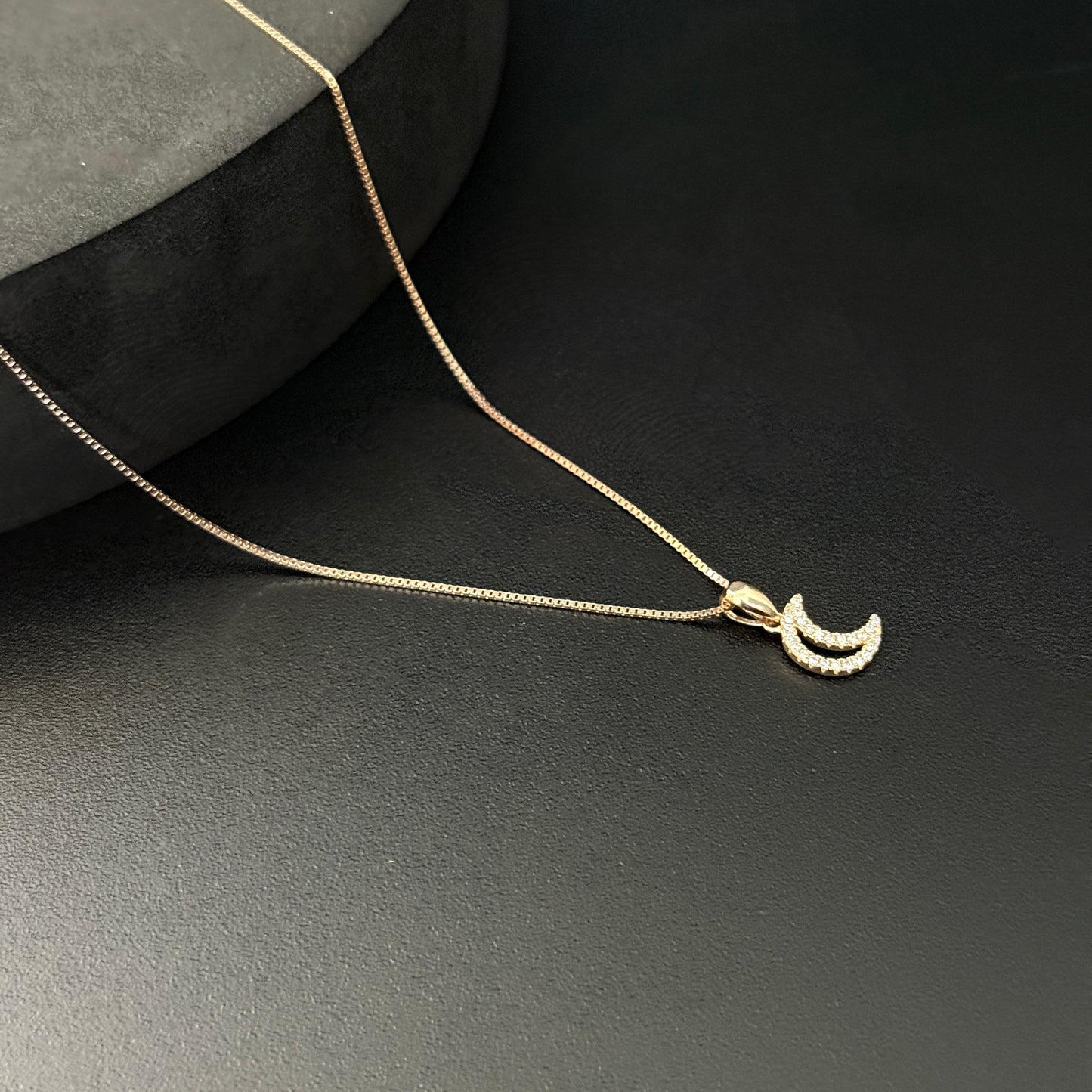 Ladies Pendant RoseGold Moon