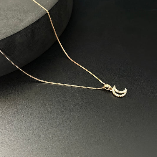 Ladies Pendant RoseGold Moon