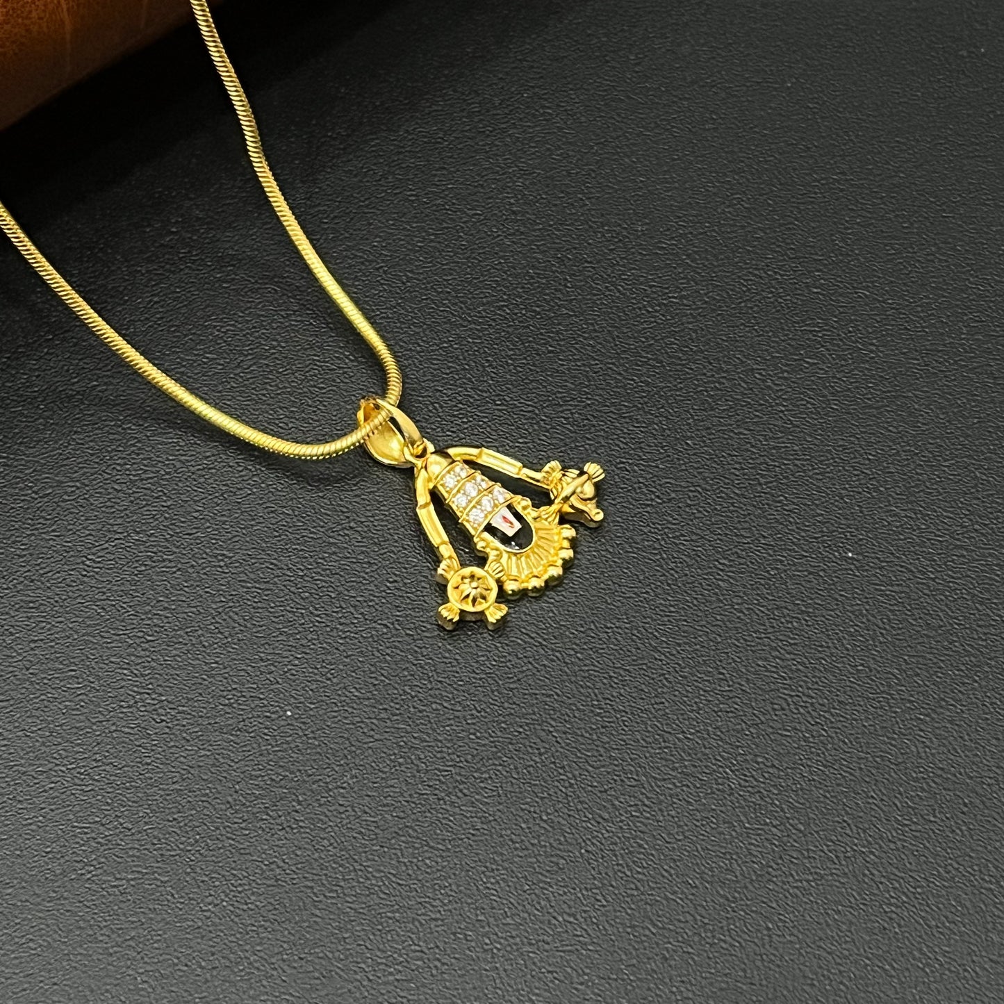 Silver Tirupathi Balaji Pendant Gold Finished