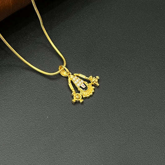Silver Tirupathi Balaji Pendant Gold Finished