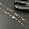 Silver Ladies Anklet Bows Rosegold 925