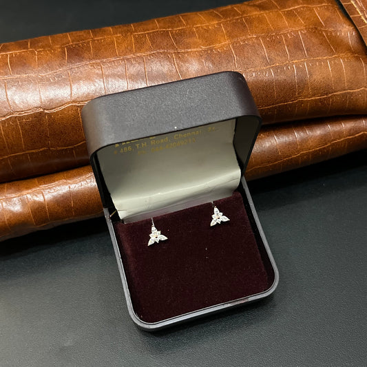 Silver Second Studs 3 sTAR  Rosegold