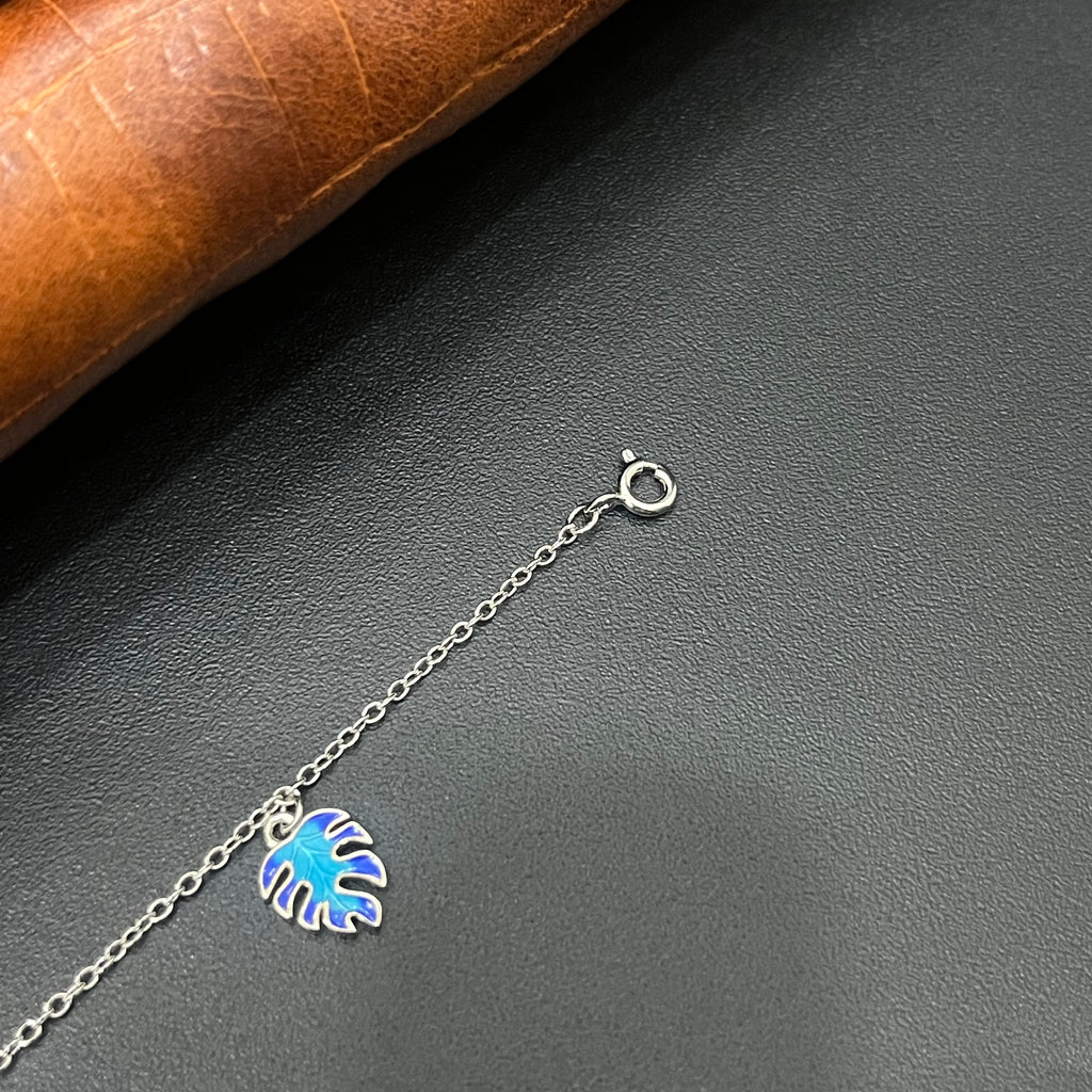 Silver Baby Bracelet Blue Charms