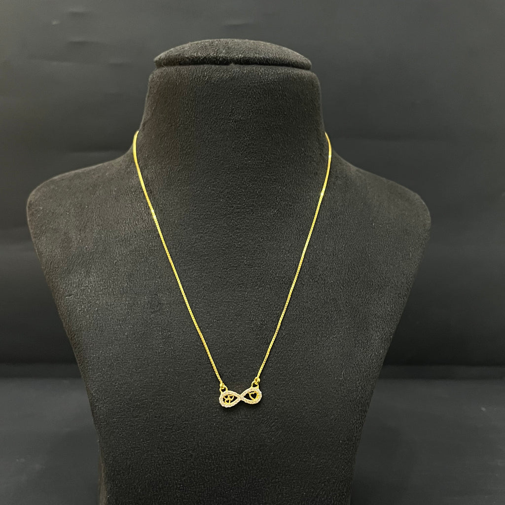 Ladies Gold Infinity AD Heartz Chain